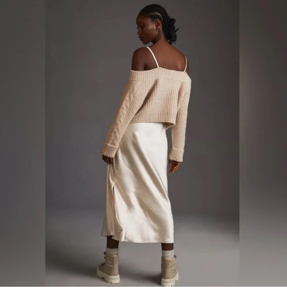 NWOT Anthropologie Mare Mare Layered Sweater Slip Dress - Picture 3 of 14